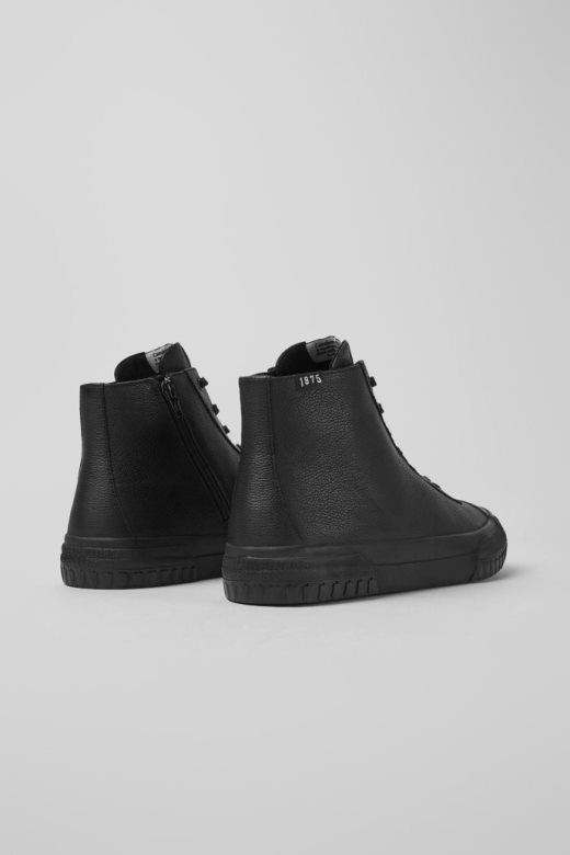 Ексклузивне кампер цамалеон црне кожне чизме за мушкарце