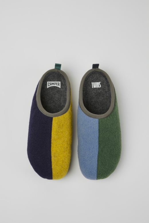 близанци зелене плаве и сиве вунене папуче за мушкарце кампер нови доласци