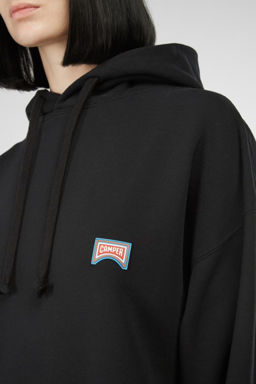 дуксерица црна и наранџаста одштампана унисекс дукс кампер нови доласци