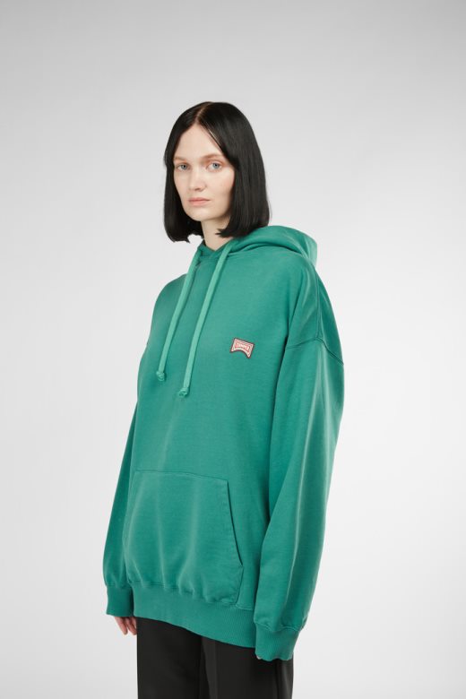 дизајн дуксерица зелена и бела штампана унисекс дуксерица кампер