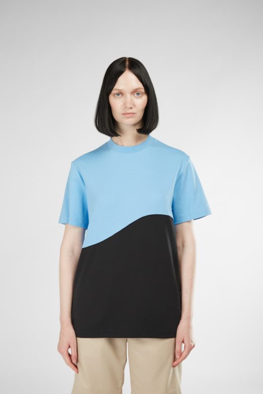 мајица дизајн кампера плава и црна унисекс мајица