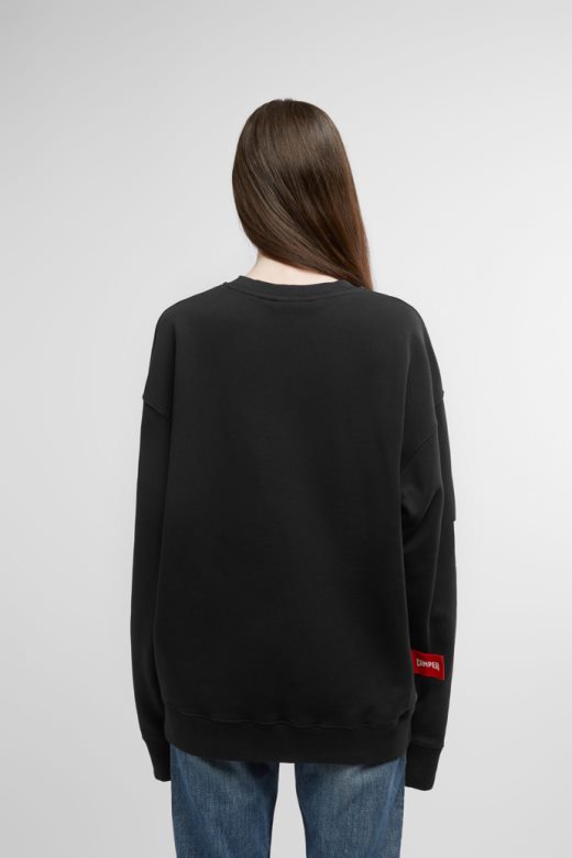 дуксерица црна дуксерица са принтом магарца кампер нови доласци