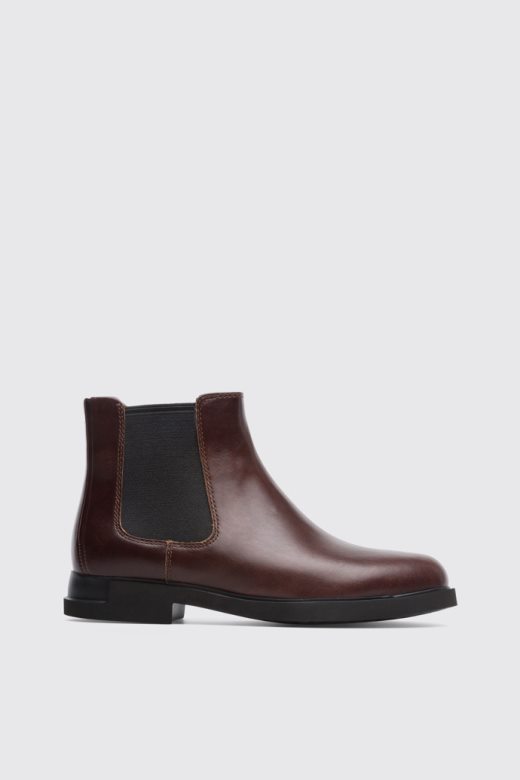 дизајн иман женске тамно смеђе чизме за глачање кампера