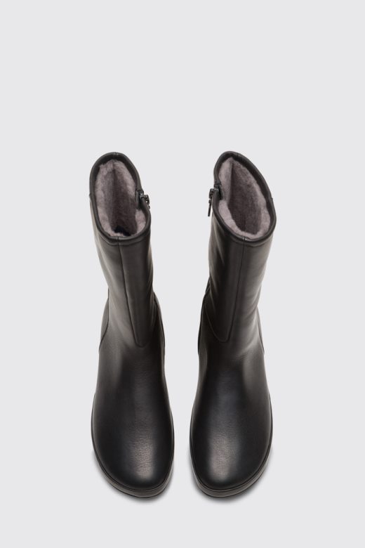 кампер дизајн десне црне средње чизме за жене