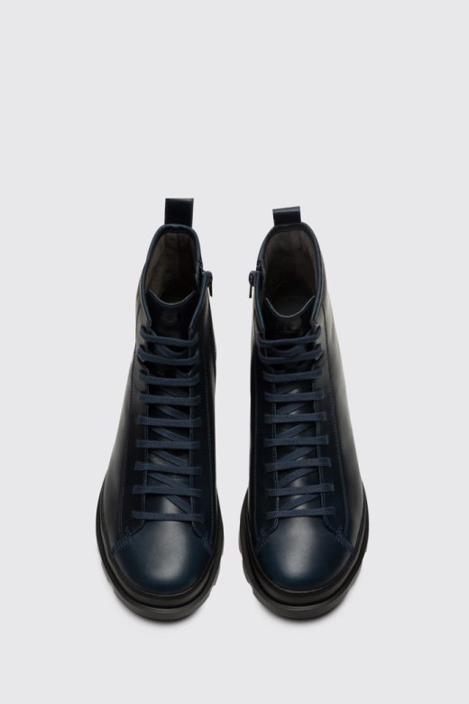 дизајн брутус плаве средње чипкасте чизме за мушкарце кампер