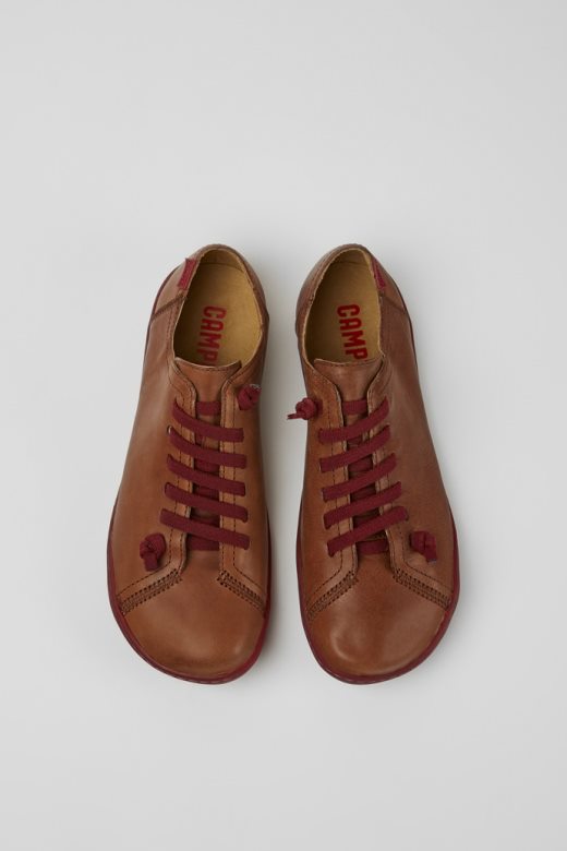 пеу смеђе кожне ципеле за жене кампер нови доласци