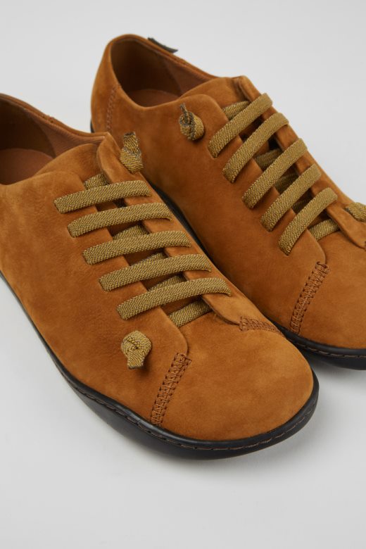 дизајн пеу светло браон ципеле од нубука за жене кампер