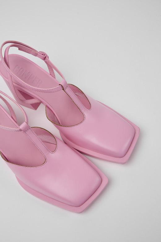 Ексклузивне кампер кароле ружичасте кожне т-бар ципеле за жене