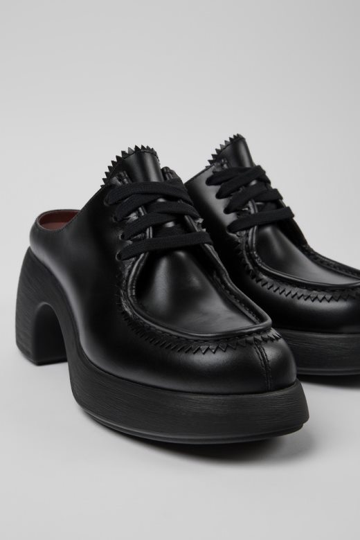 Тхелма црне кожне мазге за жене кампер нови доласци