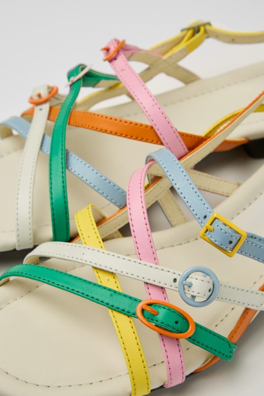 близанке разнобојне кожне сандале за жене ексклузивни кампер