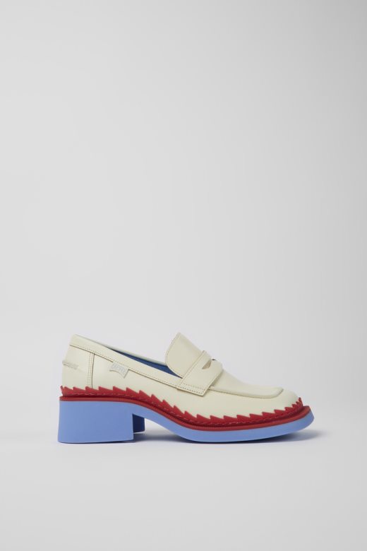 Таилор беле и црвене кожне мокасинке за жене кампер нове доласке