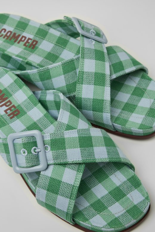 дизајн атоник плаве и зелене сандале за жене кампер