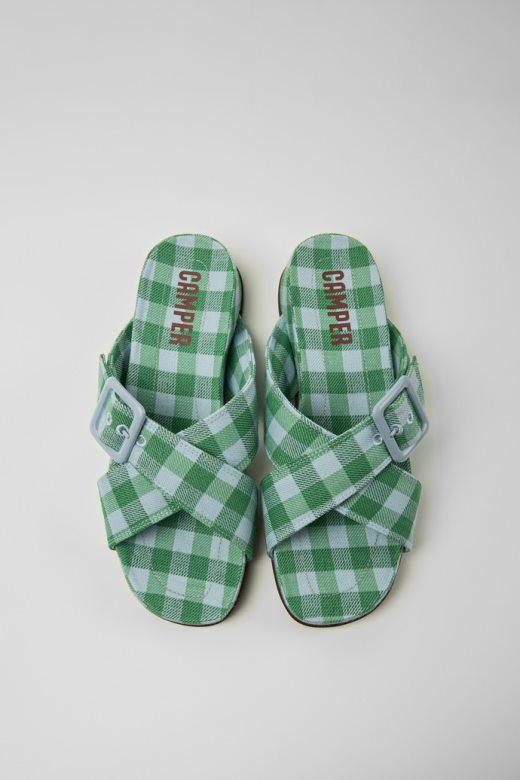 дизајн атоник плаве и зелене сандале за жене кампер