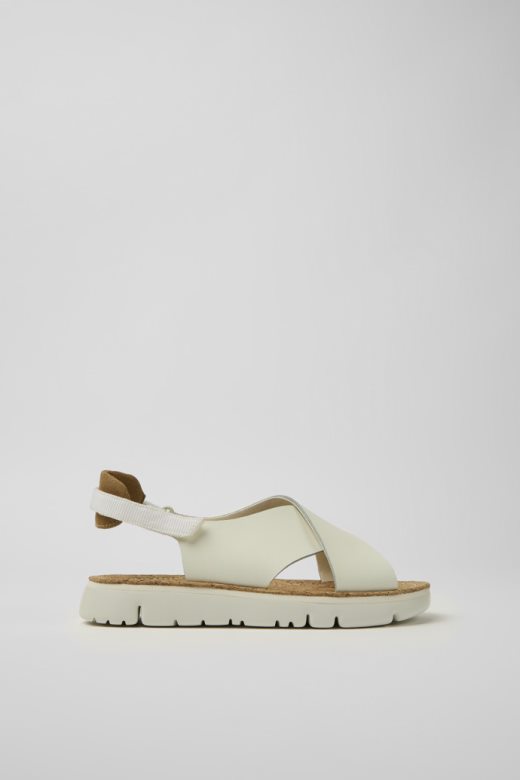 кампер оруга беле коже и рециклажне сандале за кућне љубимце за жене новопридошле