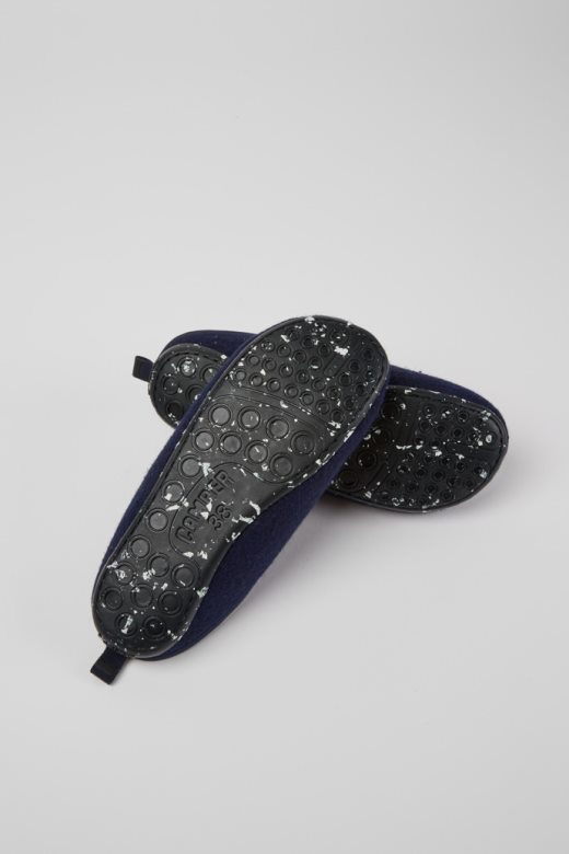 ексклузивне кампер ваби плаве вунене женске папуче