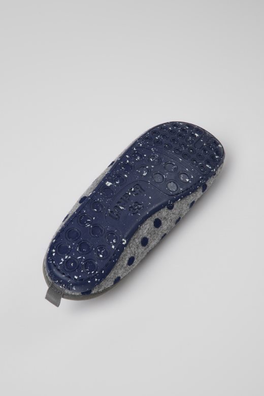 кампер дизајн ваби сиве и плаве вунене папуче за жене