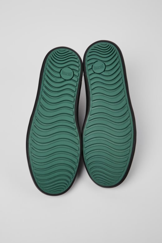 црне кожне ципеле са шасијом за кампер дизајн за мушкарце