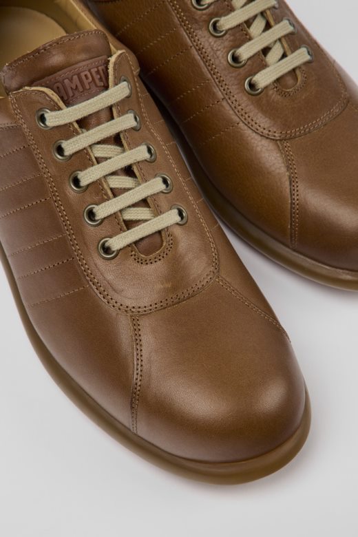 дизајн пелотас смеђе кожне патике за мушкарце кампер