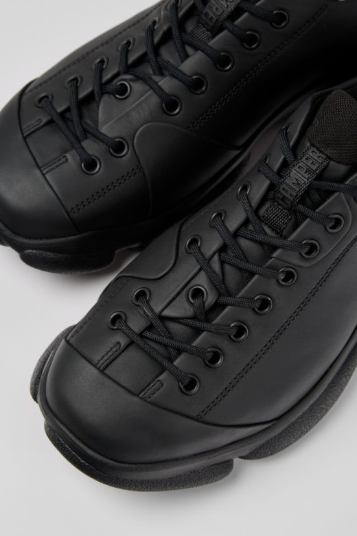 Ексклузивне кампер карст црне кожне ципеле за мушкарце