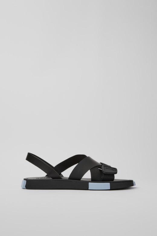 кампер дизајн комплет црне коже и рециклажне сандале за кућне љубимце за мушкарце