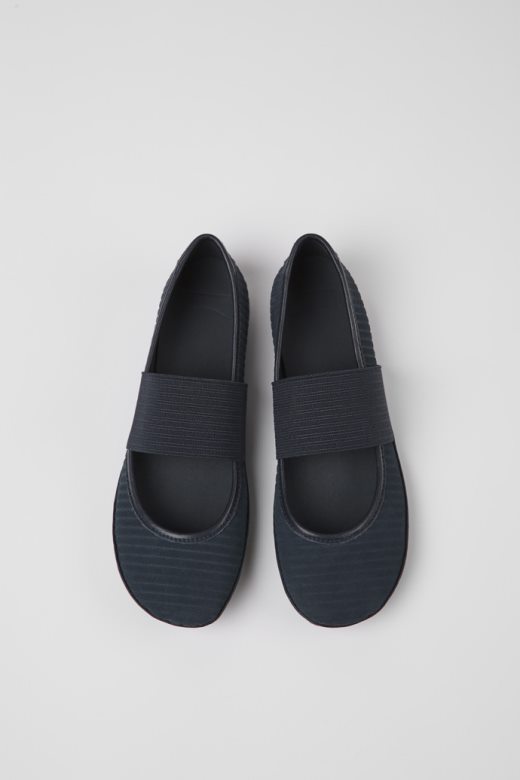 ексклузивне кампер десно плаве балеринке од рециклиране коже за жене