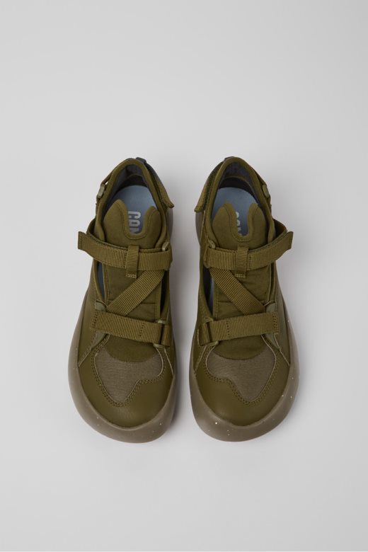 дизајн пеу стадион зелене полуотворене патике за мушкарце кампер